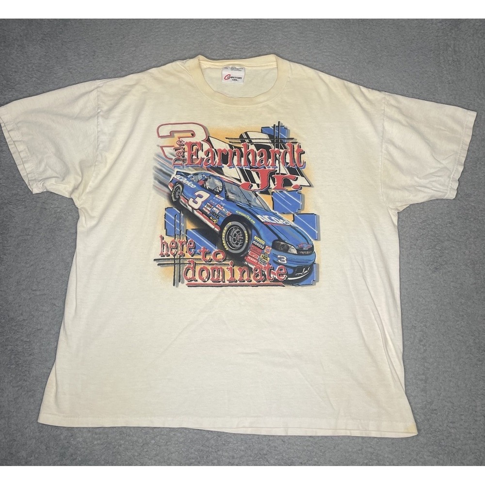 Vintage Dale Earnhardt Jr Here To Dominate T-Shirt Mens 2XL Nascar Made In USA‎